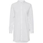 Białe Koszule damskie z krótkimi rękawami w stylu casual marki ICHI w rozmiarze L 