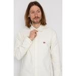Przecenione Białe Koszule męskie bawełniane marki Dickies w rozmiarze XL 