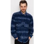 Przecenione Granatowe Koszule męskie bawełniane marki Element w rozmiarze XL 