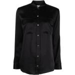 Czarne Bluzki z kołnierzykiem damskie eleganckie jedwabne marki EQUIPMENT w rozmiarze S 