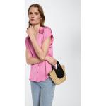 Przecenione Różowe Koszule damskie w stylu casual marki Mango w rozmiarze S 