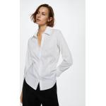 Przecenione Białe Koszule eleganckie damskie w stylu biznesowym marki Mango w rozmiarze S 