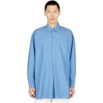 Niebieskie Koszule z długim rękawem męskie do prania w pralce w stylu casual z klasycznym kołnierzykiem marki Our Legacy w rozmiarze XL 