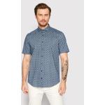 Przecenione Granatowe Koszule męskie w stylu casual marki Pierre Cardin 