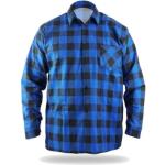Niebieskie Koszule flanelowe w kratkę flanelowe marki Dedra w rozmiarze 3 XL 