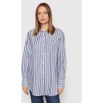 Przecenione Granatowe Koszule damskie w stylu casual marki Tommy Hilfiger w rozmiarze S 