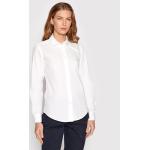 Przecenione Białe Koszule eleganckie damskie w stylu biznesowym marki Tommy Hilfiger w rozmiarze L 