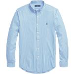 Niebieskie Koszule typu slim męskie w paski w stylu casual bawełniane marki POLO RALPH LAUREN Big & Tall w rozmiarze XL 