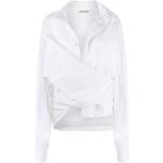 Białe Bluzki z kołnierzykiem eleganckie z poliestru marki Balenciaga w rozmiarze XS 