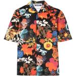 Wielokolorowe Koszule z krótkim rękawem męskie z motywem kwiatów z krótkimi rękawami eleganckie marki MOSCHINO w rozmiarze XL 