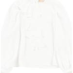 Białe Bluzki dziecięce z długim rękawem eleganckie marki Elisabetta Franchi 