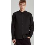 Czarne Koszule ze stójką męskie z długimi rękawami eleganckie marki House w rozmiarze XL 