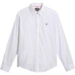 Białe Koszule męskie haftowane w stylu casual bawełniane marki NAPAPIJRI w rozmiarze XL 