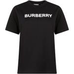 Czarne Koszulki damskie z krótkimi rękawami bawełniane marki Burberry w rozmiarze L 