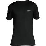 Czarne Koszulki męskie z krótkimi rękawami bawełniane marki Columbia 