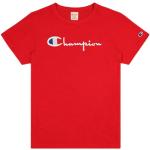Czerwone Koszulki z krótkimi rękawami bawełniane na wiosnę marki Champion w rozmiarze XL 