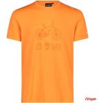 Przecenione Pomarańczowe Koszulki męskie z krótkimi rękawami z poliestru marki CMP 
