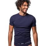 Niebieskie Koszulki termoaktywne z krótkim rękawem męskie z krótkimi rękawami gładkie z mikrofibry marki luigi di focenza w rozmiarze XL 