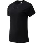 Czarne Koszulki damskie z długimi rękawami bawełniane marki New Balance 