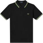 Czarne Koszulki do tenisa eleganckie bawełniane marki Fred Perry w rozmiarze L 