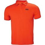 Pomarańczowe Koszulki polo męskie eleganckie na lato marki Helly Hansen w rozmiarze XL 