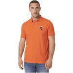 Pomarańczowe Koszulki polo z krótkimi rękawami bawełniane marki Karl Lagerfeld w rozmiarze S 