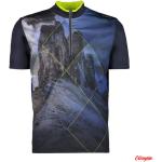 Przecenione Granatowe Wiatroszczelne Oddychające Koszulki na rower męskie z krótkimi rękawami marki CMP 