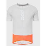 Szare Koszulki na rower męskie z krótkimi rękawami marki POC w rozmiarze XL 