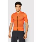 Przecenione Pomarańczowe Koszulki na rower męskie z krótkimi rękawami marki Quest w rozmiarze S 