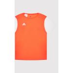 Pomarańczowe Koszulki dziecięce sportowe marki adidas 