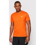 Przecenione Pomarańczowe Koszulki sportowe męskie z krótkimi rękawami marki Asics w rozmiarze S 