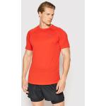 Przecenione Czerwone Koszulki sportowe męskie z krótkimi rękawami marki Salomon w rozmiarze M 