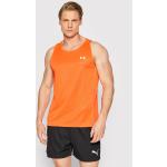 Przecenione Pomarańczowe Koszulki sportowe męskie z krótkimi rękawami marki Under Armour w rozmiarze M 