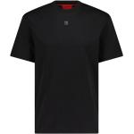 Czarne Koszulki z nadrukiem z krótkimi rękawami z okrągłym dekoltem marki HUGO BOSS BOSS w rozmiarze XL 