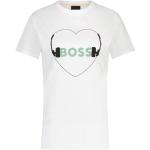 Białe Koszulki z nadrukiem męskie z krótkimi rękawami z okrągłym dekoltem marki HUGO BOSS BOSS w rozmiarze XL 