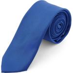 Niebieskie Krawaty męskie z motywem miast eleganckie marki Trendhim 