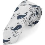 Wielokolorowe Krawaty męskie z motywem wielorybów w stylu casual 