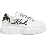 Białe Sneakersy damskie gładkie eleganckie marki Karl Lagerfeld w rozmiarze 38 