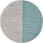 Przecenione Beżowe Dywany okrągłe o średnicy 120 cm w paski marki vitaus 