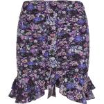Fioletowe Mini spódniczki damskie z falbankami z motywem kwiatów mini marki ISABEL MARANT w rozmiarze S 