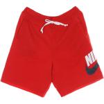 Czerwone Krótkie spodnie męskie w stylu casual marki Nike w rozmiarze L 
