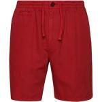 Czerwone Krótkie spodnie męskie w stylu casual na lato marki Superdry w rozmiarze XL 