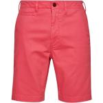 Różowe Krótkie spodnie męskie w stylu casual bawełniane marki Superdry 