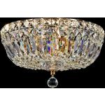 Kryształowa lampa sufitowa 30 cm, złota podstawa Basfor Maytoni Classic (DIA100-CL-03-G)