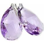 Kryształy Duże Kolczyki Violet 28Mm Srebro