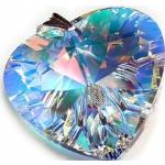 Kryształy Duży Wisiorek 40Mm Aurora Heart Srebro