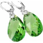 Kryształy piękne zielone kolczyki PERIDOT SREBRO