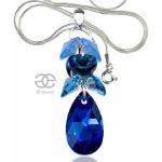 Kryształy piękny naszyjnik BLUE COMET ZODIAC SREBRO