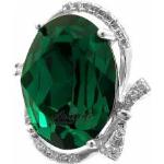 Kryształy Special Piękny Pierścionek Emerald Srebro