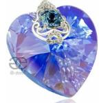 Kryształy Special Wisiorek Sapphire Heart Aure Srebro